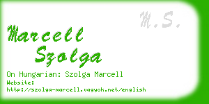 marcell szolga business card